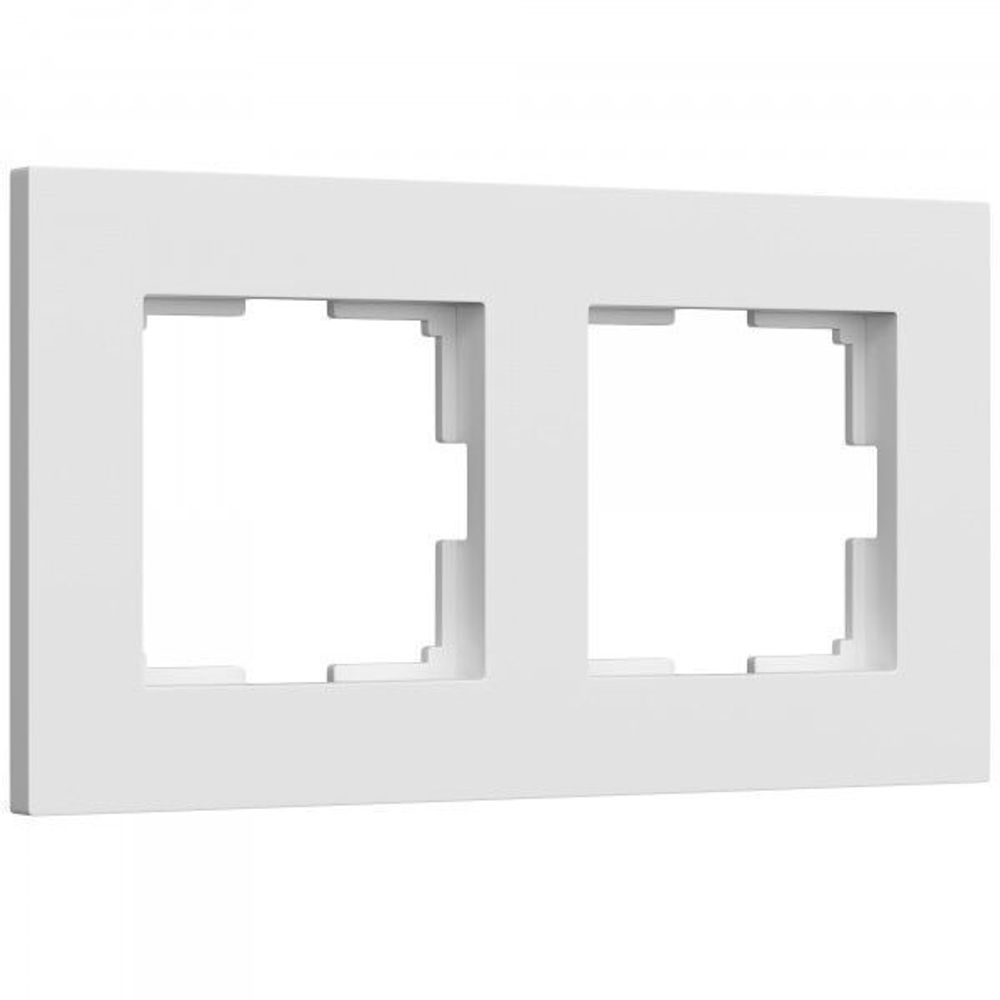 Рамка на 2 поста Slab (белый матовый) Рамка на 2 поста Slab (белый матовый)