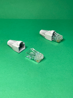 50 пар. Коннектор и колпачок для интернет кабеля RJ45 cat.5e 8P8C, неэкранированный, штекер для витой пары, для разъемов коннектора патч корда, для интернет кабеля диаметр 6,5 мм