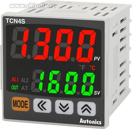 TCN4S-24R, Температурный контроллер, 48х48, реле+ТТР, сигн.х2, 100-240В~, артикул A1500003928R