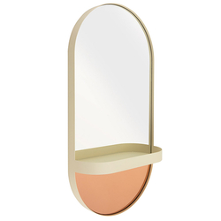 Зеркало oval, 30,5х60х10,5 см, кремовое