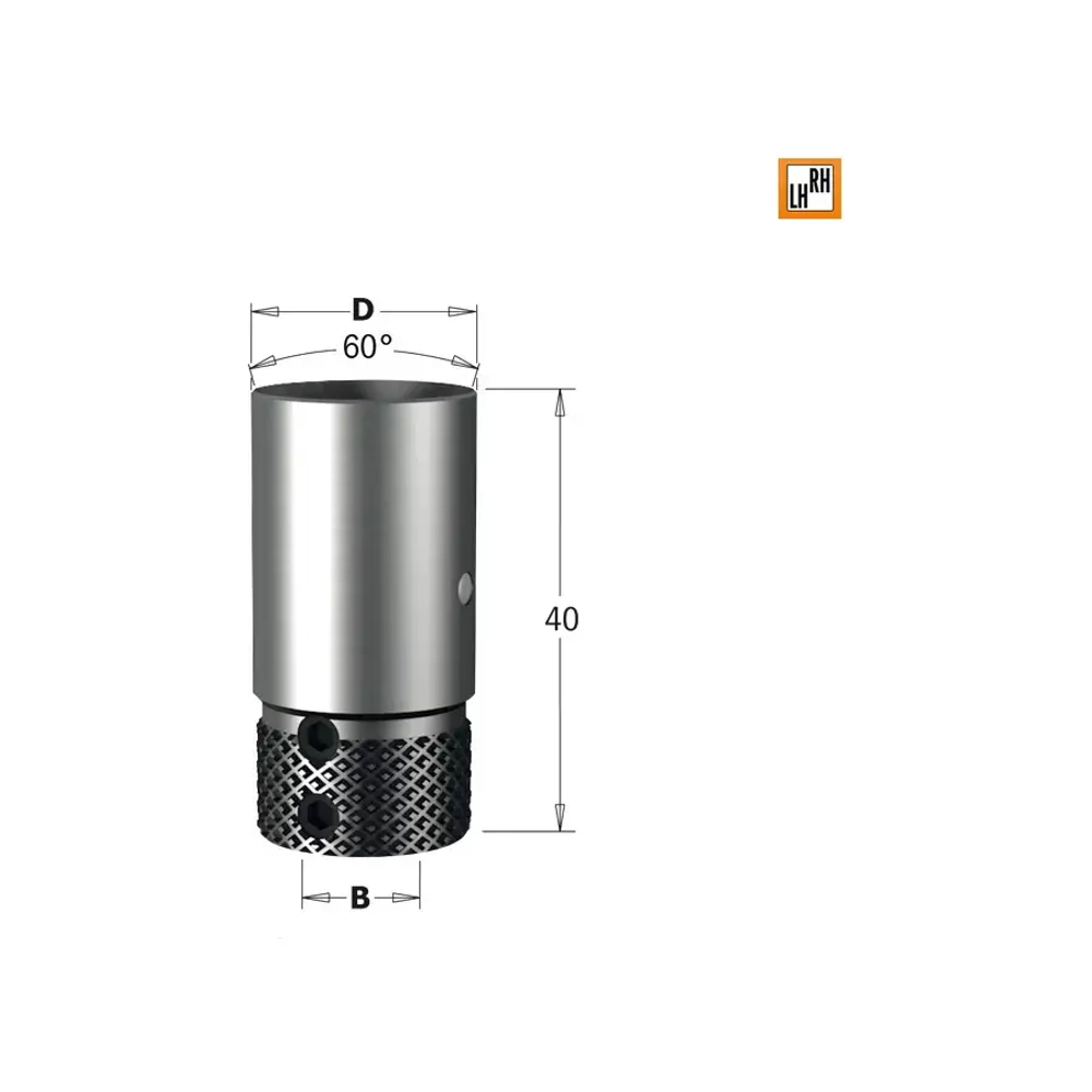 Патрон для свёрл на станок Masterwood D=10x19,4 LT=40 RH/LH CMT 360.301.00