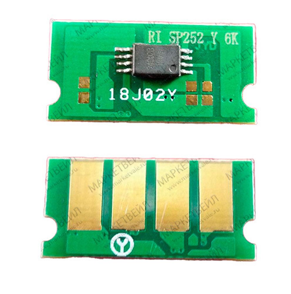 Чип ELP для картриджа Ricoh 407719, SP C252Dn/C252Sf/C262Dnw/C262Sf (SPC252HE) Yellow, 6K