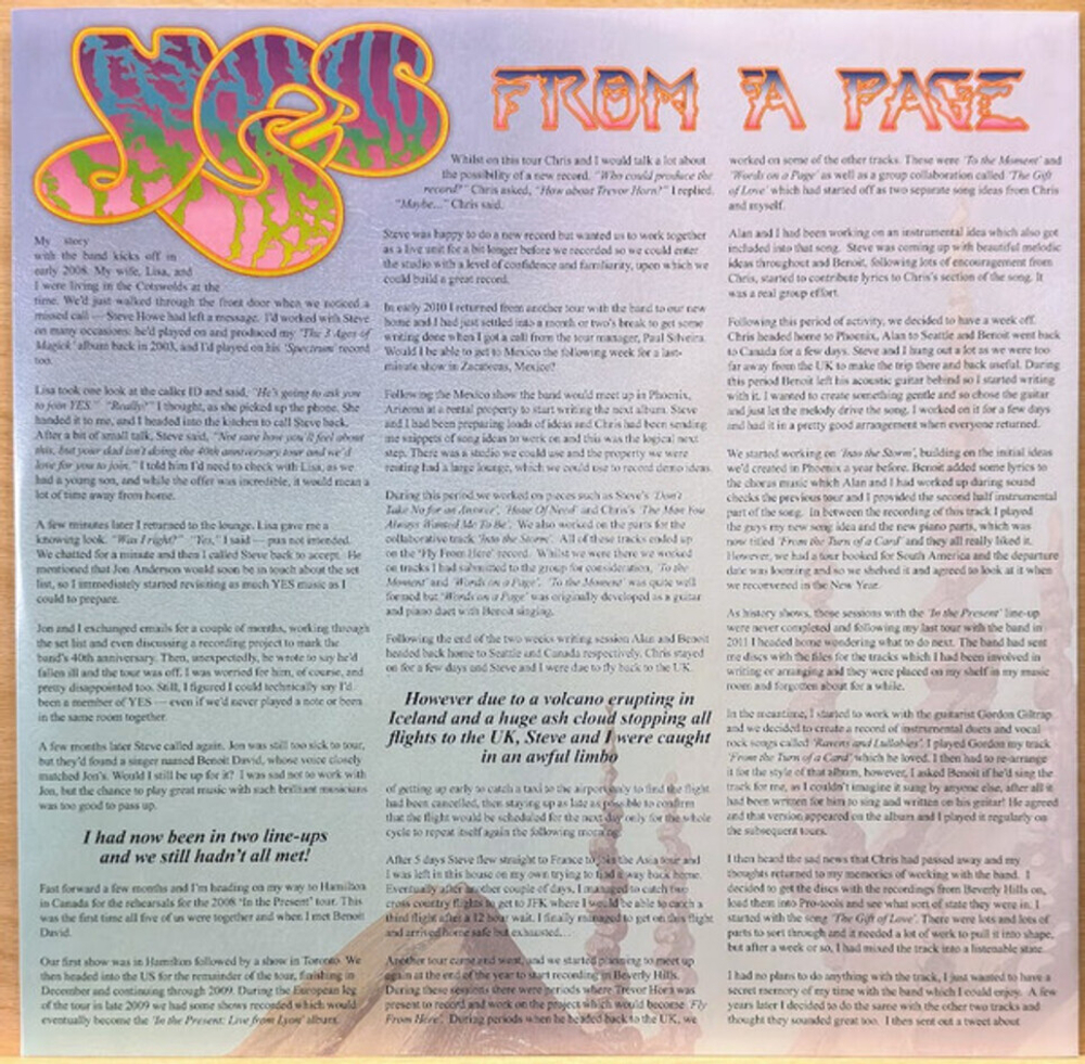 Yes / From A Page (Expanded And Remastered Edition)(Limited Edition)(2LP)