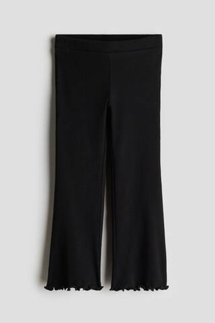 H&M Хлопковые легинсы-клеш, черный