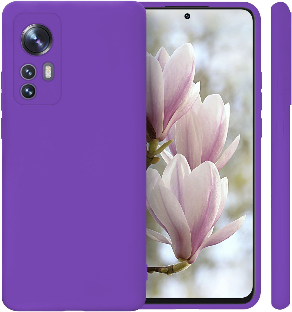 Мягкий Soft Touch чехол из силикона для XIAOMI 12 / 12X (не PRO,T,S,LITE!) с бархатной подкладкой