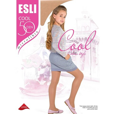 Колготки д/девочки "COOL 50" grafit р.140-146 (Esli)