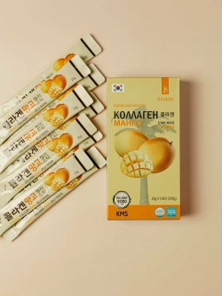 *Jinskin Collagen Mango Jelly Sticks 20g*10ea - Желе со вкусом манго с коллагеном в стиках