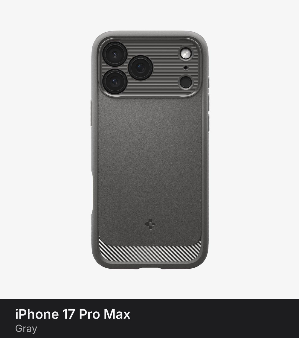 Чехол Spigen Rugged Armor MagSafe для iPhone 17 Pro Max / 18 Pro Max Gray