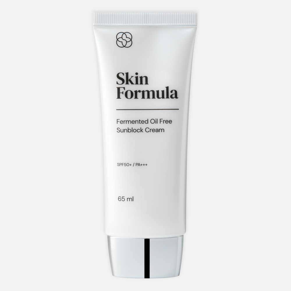 SKIN FORMULA Fermented Oil Free Sunblock Cream SPF50+ PA+++ Cолнцезащитный крем c увлажняющим и успокаивающим действием, 65 гр