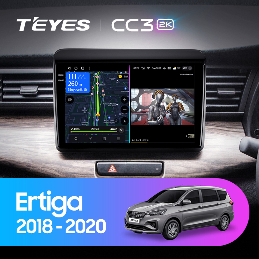 Teyes CC3 2K 9"для Suzuki Ertiga 2018-2020