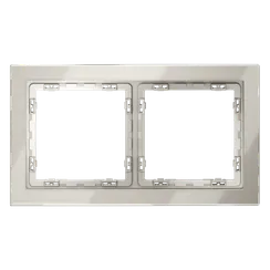 Рамка стеклянная на 2 поста Voltum S70 Кашемир VLS110203