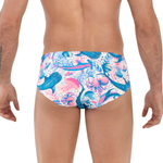 Мужские плавки-брифы с морским принтом Tibu Swimsuit Brief (Размер: L) (Цвет: голубой)