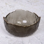 Салатник стеклянный «ICE CRYSTAL» 13см графит