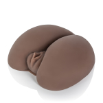 Попка и вагина Vivid Raw Bootylicious с вибрацией (Цвет: коричневый)