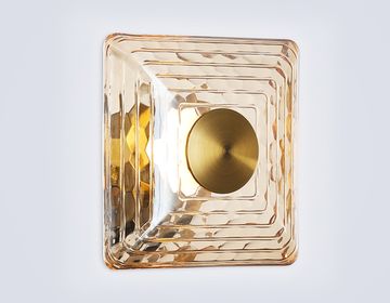 Бра 6W 3000K LH31035 латунь/янтарь High Light Crystal Ambrella
