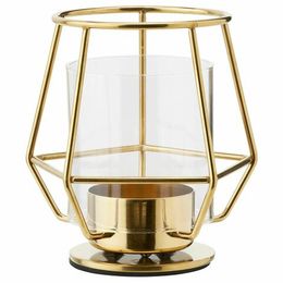 Подсвечник IKEA PARLBAND (ПЭРЛЬБАНД), Золотой, Металл, Стекло, 10 см
