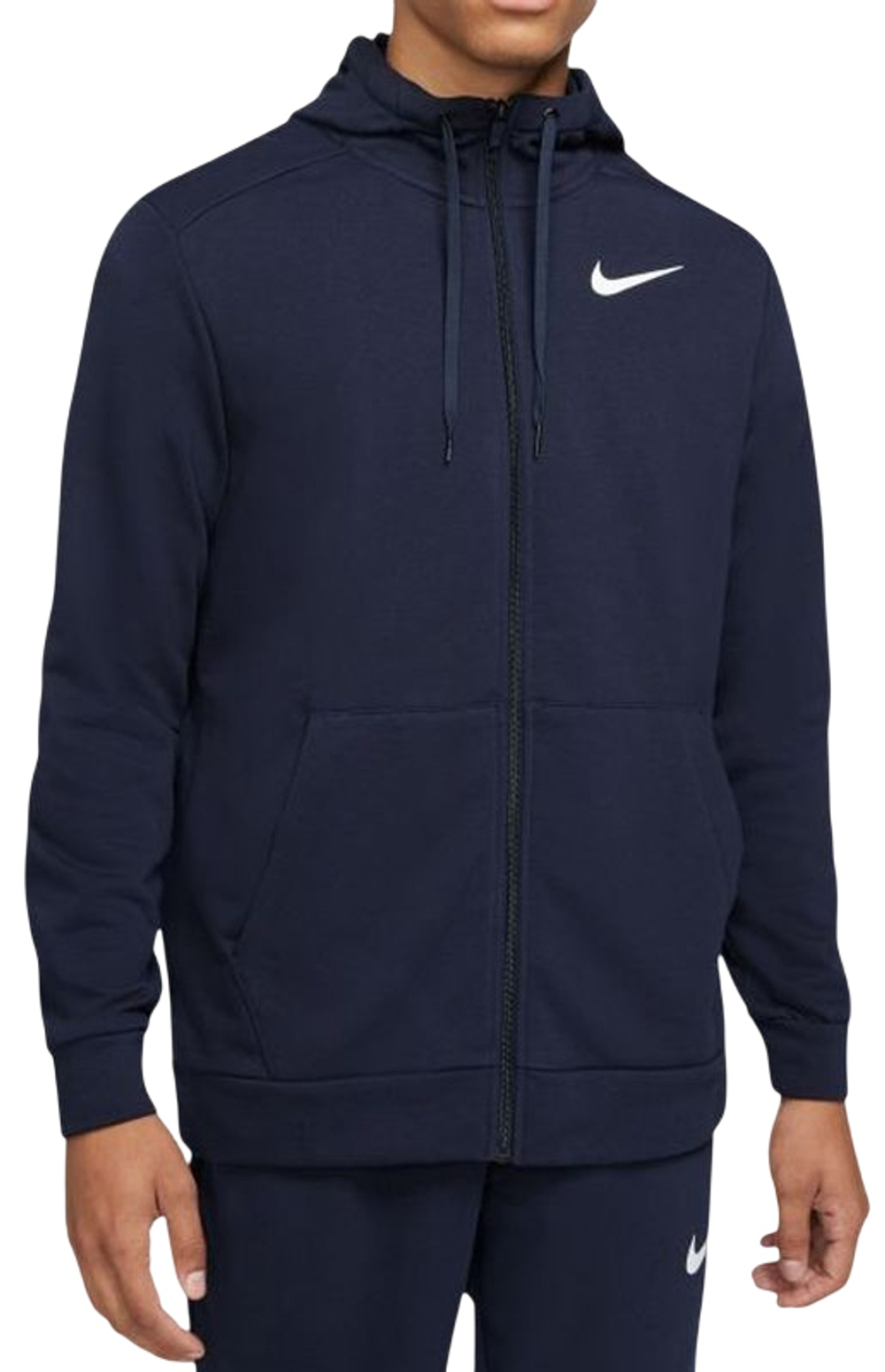 Мужская теннисная кофта Nike Dri-Fit Hoodie Full Zip M - obsidian/white