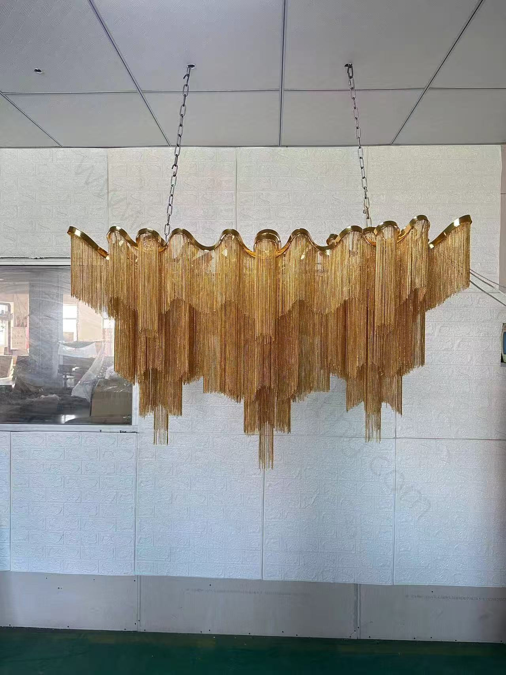 Pendant design lamp Stream by Terzani Long (Silver)
