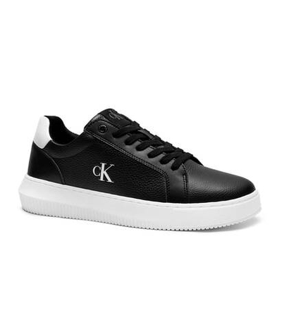 Кожаные кроссовки Calvin Klein Jeans - черный(YM0YM01198)