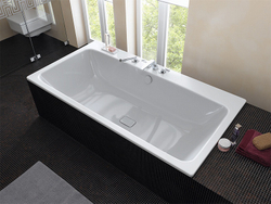 Стальная ванна Kaldewei ASYMMETRIC DUO, Mod.744, размер 1900*1000*420, alpine white, без ножек
