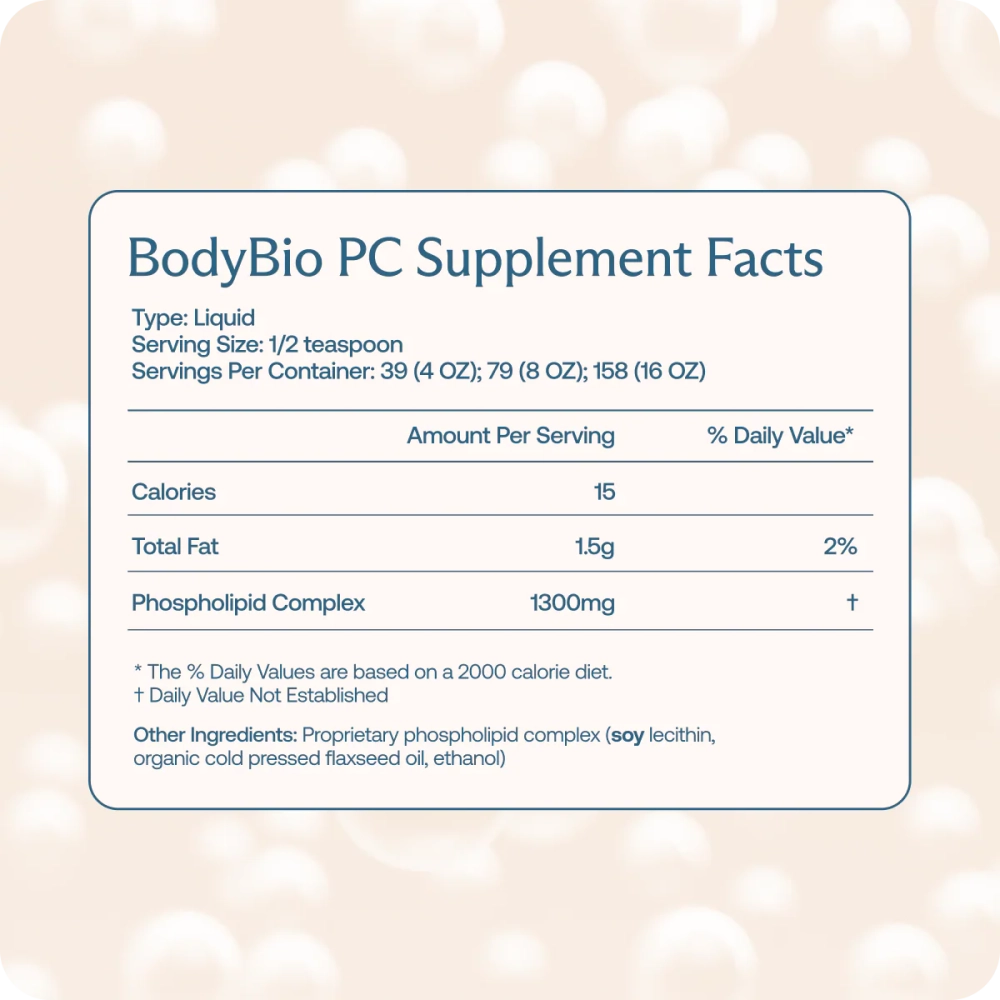 PC (Phosphatidylcholine) 4 oz (118 мл) Liquid BodyBio