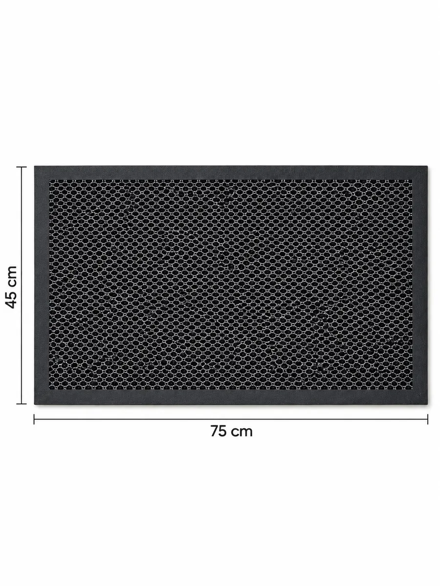 ZALEL Коврик Кольчуга KD103 45х75см. black+grеy 1/25 — фото 7