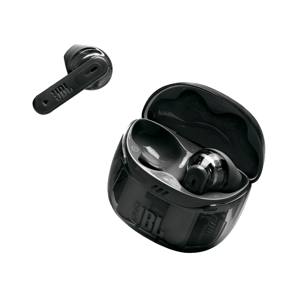 Беспроводные наушники JBL Tune FLEX, Black Ghost (Прозрачно-черные)