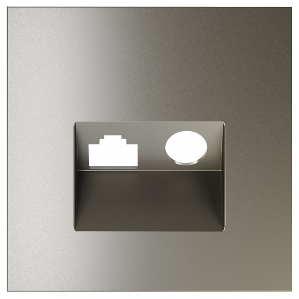 Накладка для ТВ-розетки и RJ-11 или RJ-45 Voltum S70 VLS002704