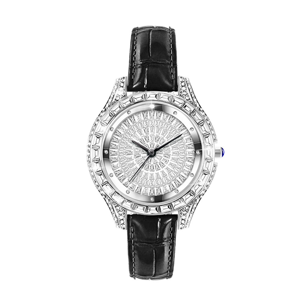 KANGOL Quartz Movement Genuine Leather Strap Watch Women"s Watch White Dial