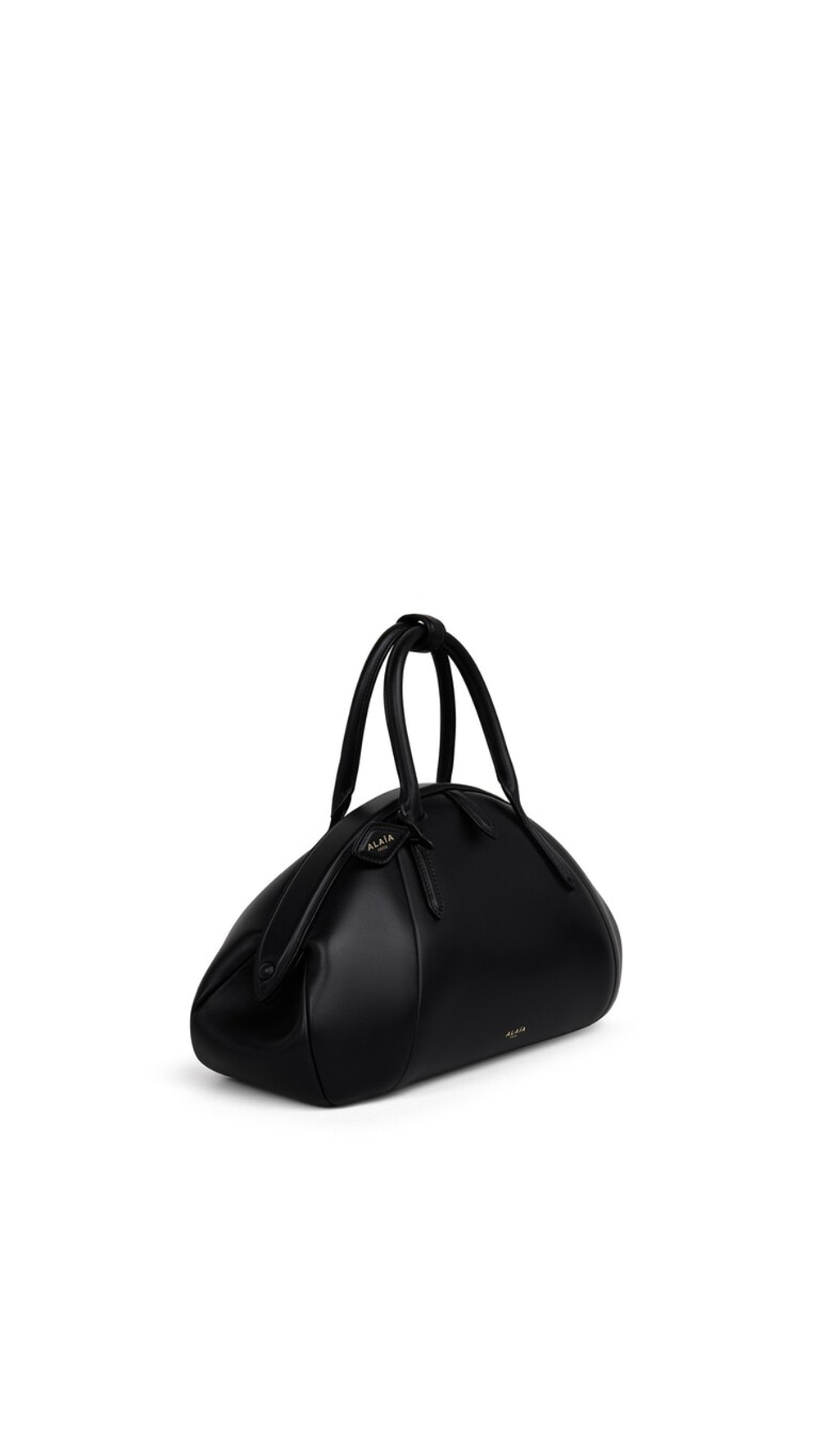 ALAÏA СУМКА С ВЕРХНЕЙ РУЧКОЙ ИЗ ТЕЛЯЧЬЕЙ КОЖИ, ЧЕРНЫЙ