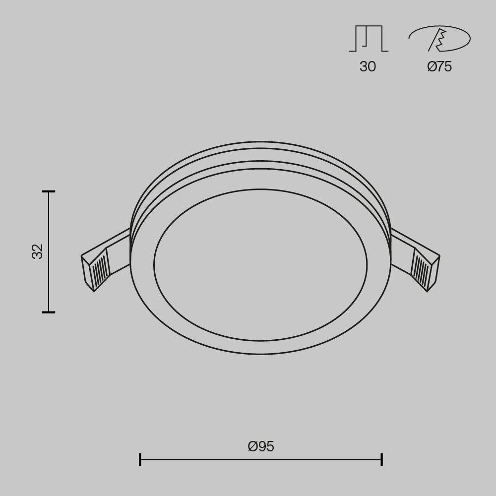 Встраиваемый светильник Technical DL303-L12B