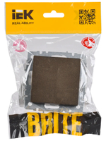 BRITE Выключатель 1-клавишный самовозвратный 10А ВС10-1-4-БрТБ темная бронза IEK