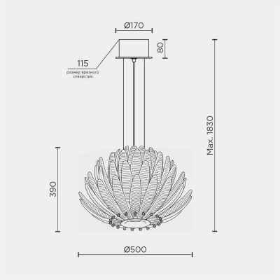 Подвесная люстра MODELUX ML.9555.500 CP