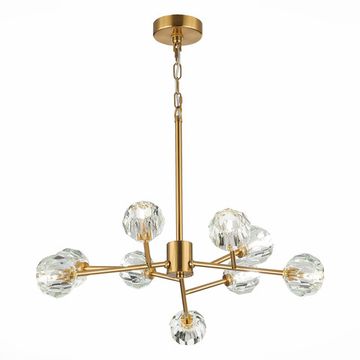 Светильник подвесной 9*G4 SL1166.303.09 латунь/прозрачный Romano ST-Luce