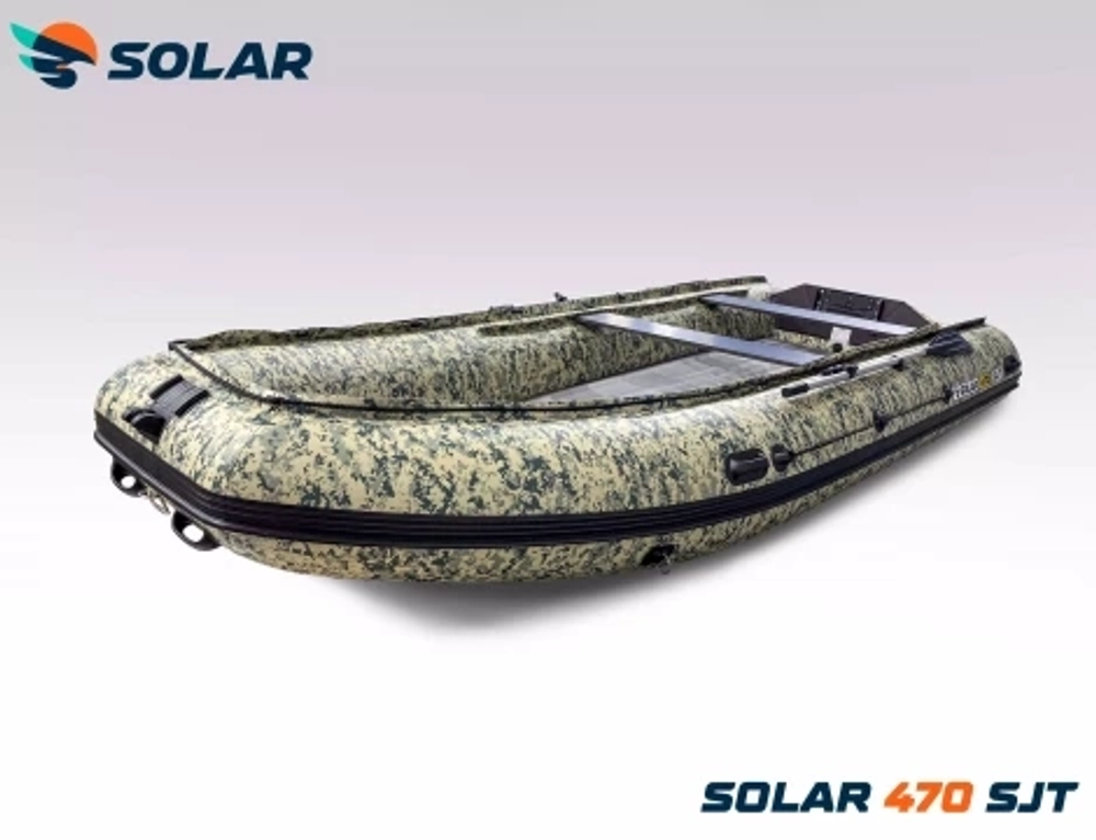 Лодка надувная моторная solar-470 super jet tunnel
