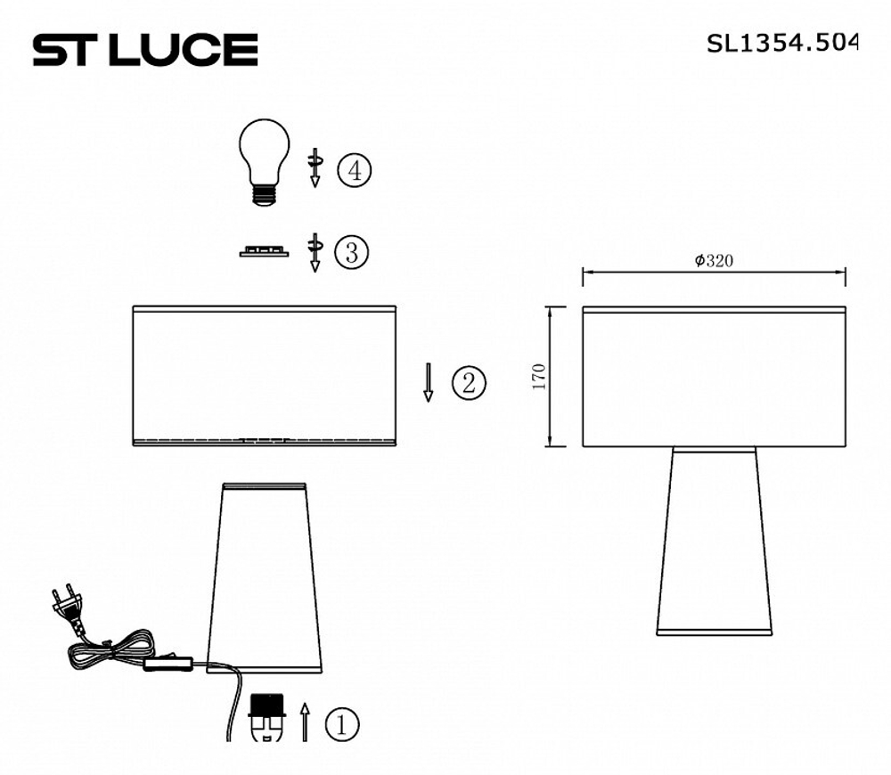 Настольная лампа декоративная ST-Luce Jackie SL1354.504.01