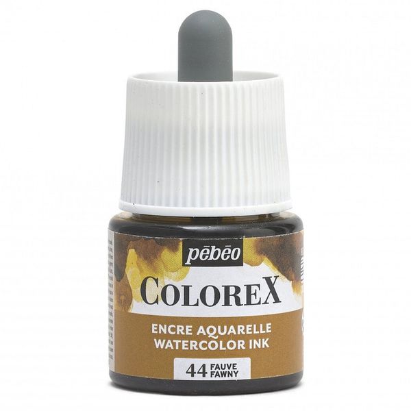 Краска акварель акварельные чернила Colorex 45 мл, желто-коричневый, Pebeo 417044