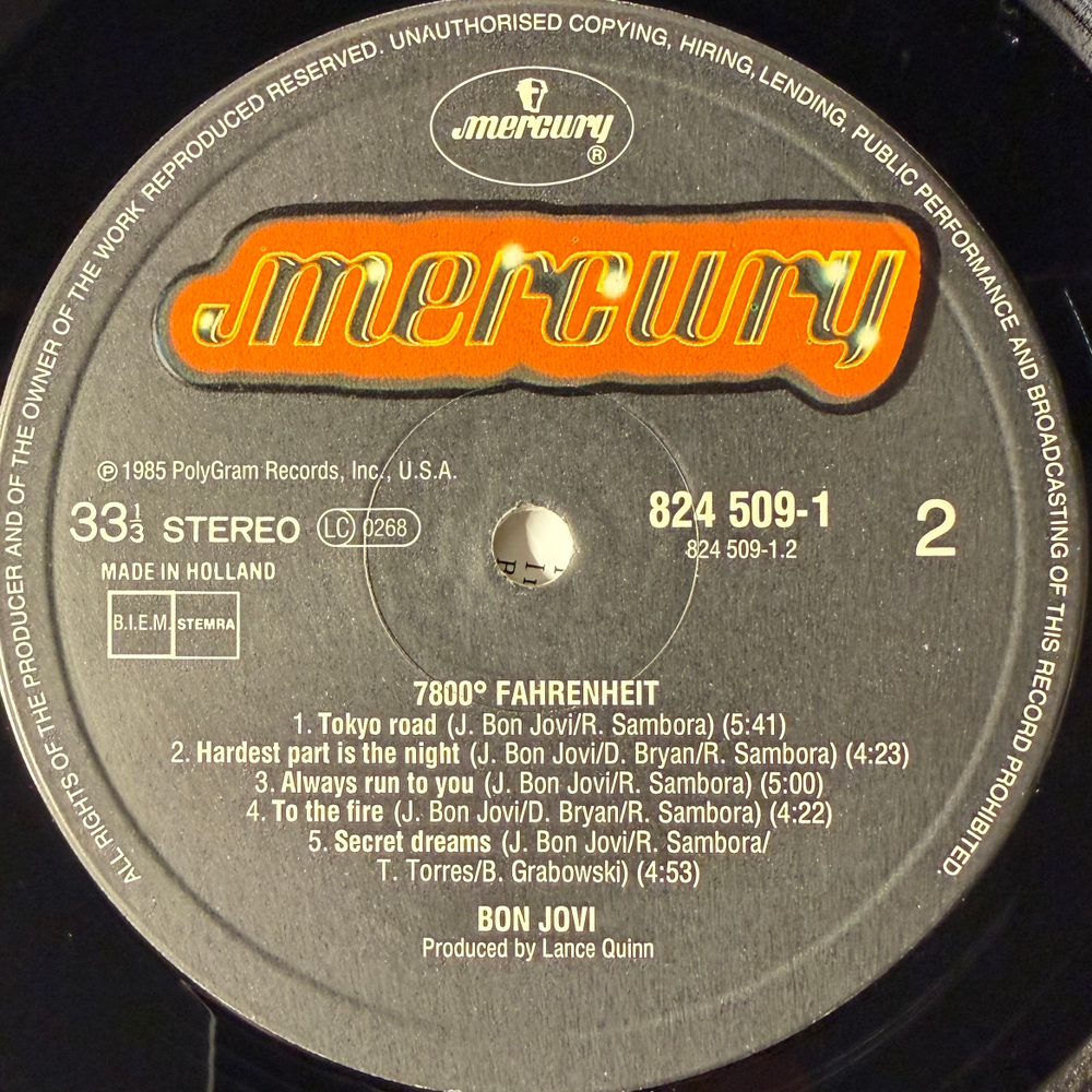 Bon Jovi - 7800° Fahrenheit (Голландия 1985г.)