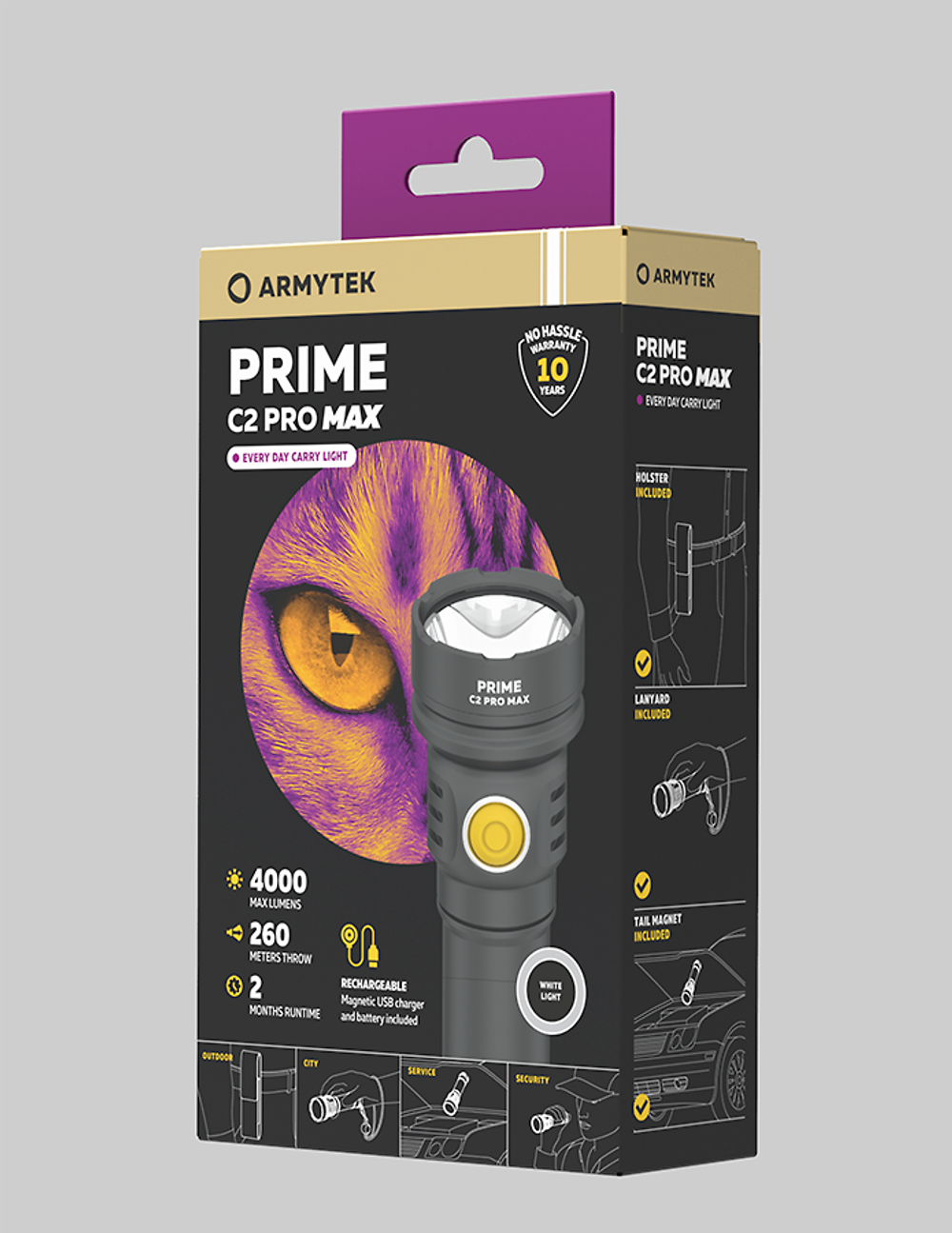 Фонарь Armytek Prime C2 Pro Max Magnet USB (холодный) F08601C