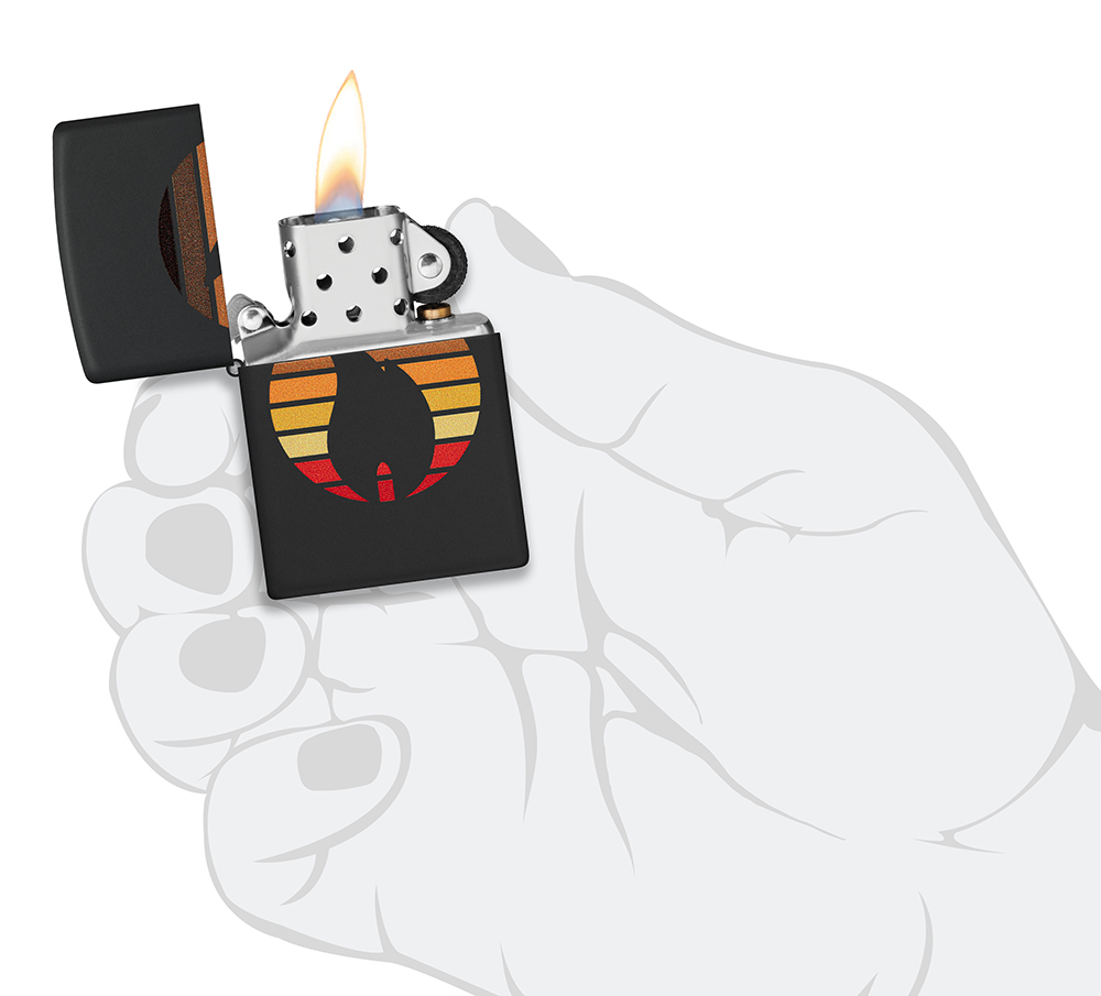 Зажигалка ZIPPO Colorblock с покрытием Black Matte, латунь/сталь, черная, 38x13x57 мм, шт