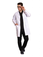 Халат медицинский мужской Doctor Big 501 на пуговицах, белый, 52