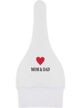 Шапочка с принтом "I Love Mom and Dad"