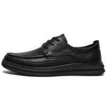 Mulinsen Cow Split Leather Casual Leather Shoes Men"s Black