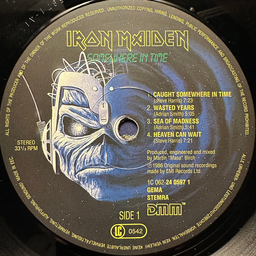 Iron Maiden - Somewhere In Time (Европа 1986г.)
