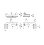 Connery sofa by Minotti Set 2 module 1