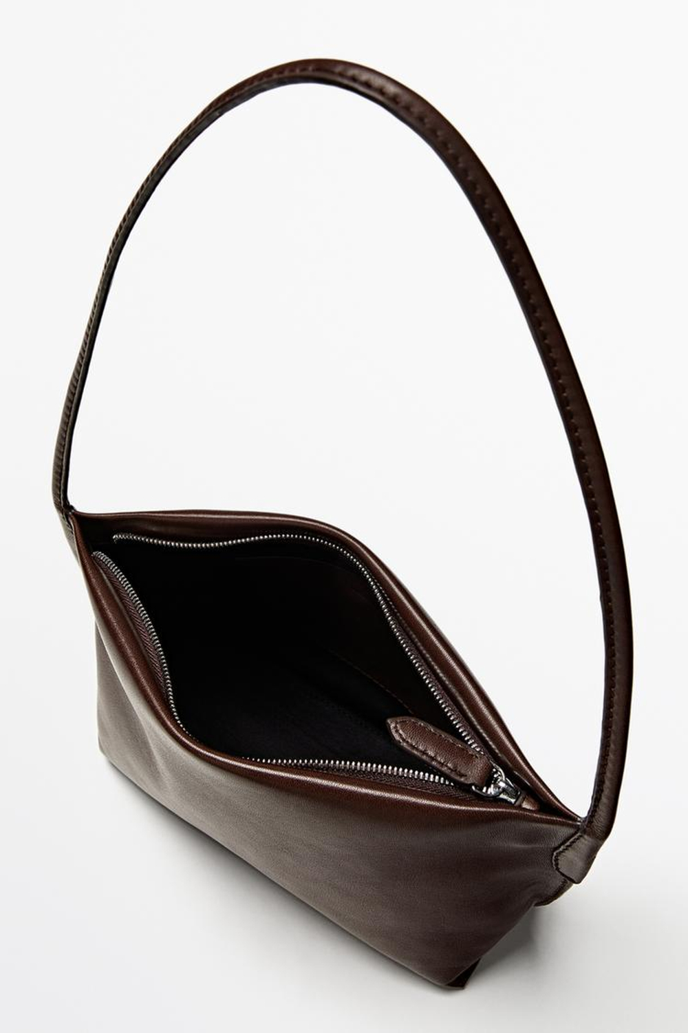 Massimo Dutti Сумка через плечо из кожи наппа, цвет кожи