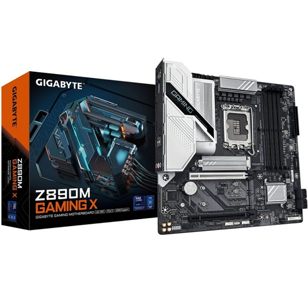 Материнская плата GIGABYTE Z890M GAMING X (LGA1851/Z890/4xDDR5/2xPCI-Ex16/3xM.2/SB7.1/GLAN/HDMI/2xDisplayPort/mATX)