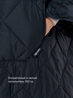 Утеплённое пончо 3 в 1 Shikotan black unisex