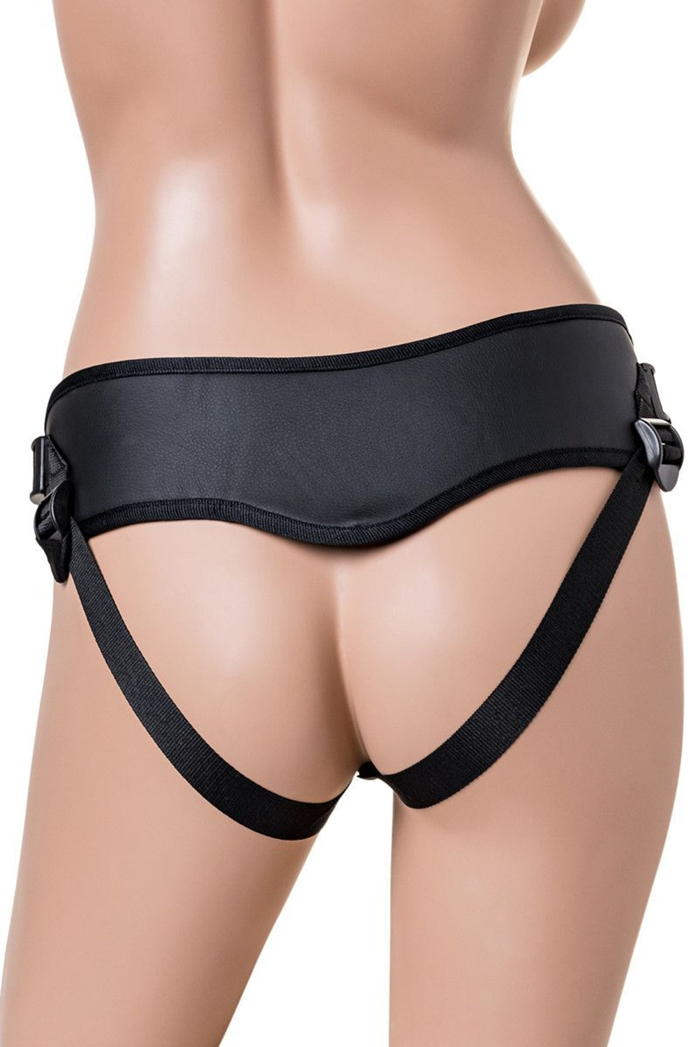 Женский страпон с вагинальной пробкой Woman Strap - 18 см. (Цвет: телесный)
