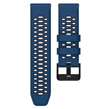 Ремешок двухцветный дышащий 24 мм для Suunto 9 Baro, Suunto 7, Suunto Spartan Sport силиконовый (Темно-синий/черный)